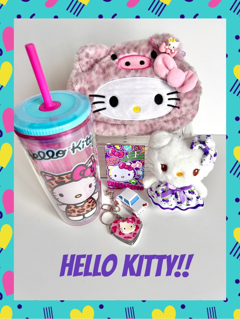 💖(HK472) Hello Kitty Adorable 7-Piece Cheetah Bundle!